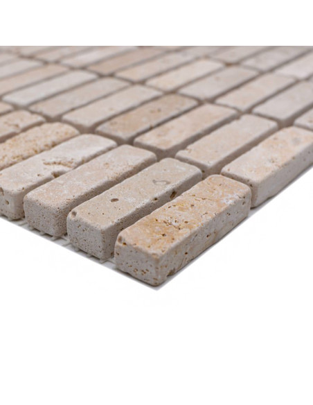 Brickmosaik Natursten Travertin Chiaro Antik | Ekosten.se