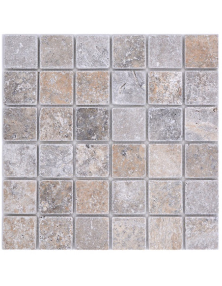 Silver Travertin Natursten Mosaik Antik | Ekosten.se