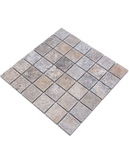 Silver Travertin Natursten Mosaik Antik | Ekosten.se