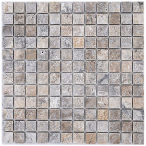 Silver Travertin Antik Natursten Mosaik | Ekosten.se