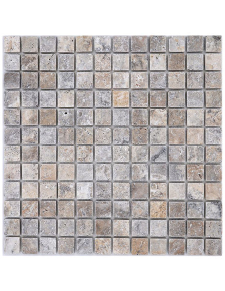 Silver Travertin Antik Natursten Mosaik | Ekosten.se