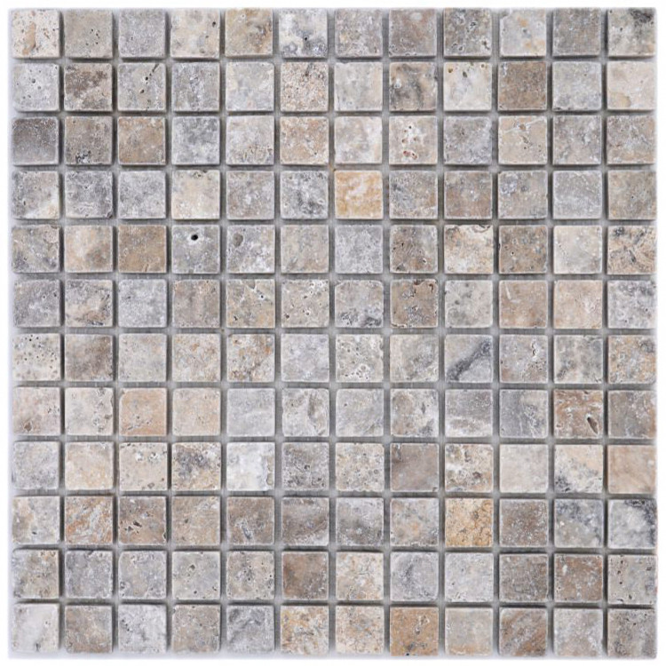 Silver Travertin Antik Natursten Mosaik | Ekosten.se