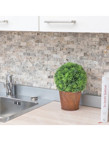 Natursten Mosaik Silver Travertin Splitface  | Ekosten.se
