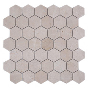 Marmor Botticino Hexagon Mosaik | Ekosten.se