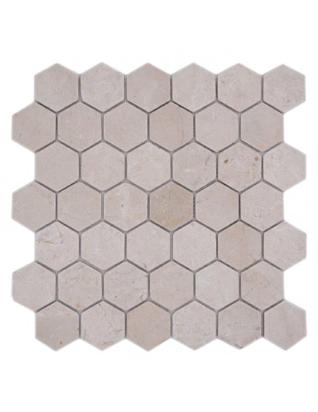 Marmor Botticino Hexagon Mosaik | Ekosten.se
