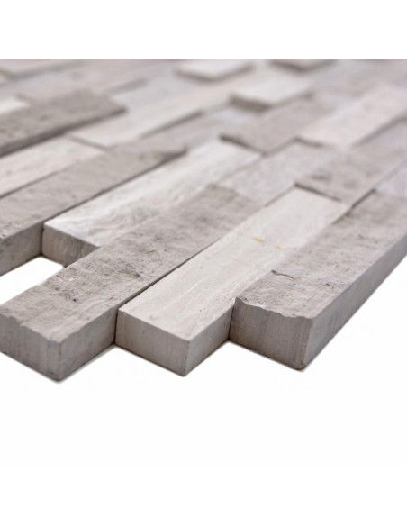 Marmor Mosaik Grey Stripes 3D | Ekosten.se