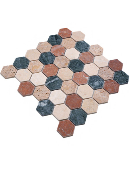 Hexagon Natursten Mosaik Random | Ekosten.se