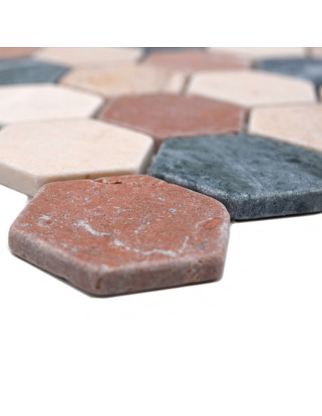 Hexagon Natursten Mosaik Random | Ekosten.se