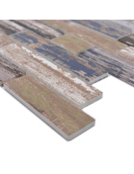 Stavmosaik Ecoglas Kristall Old Wood | Ekosten.se