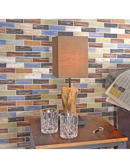 Stavmosaik Ecoglas Wood Multicolor | Ekosten.se