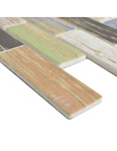 Stavmosaik Ecoglas Wood Multicolor | Ekosten.se