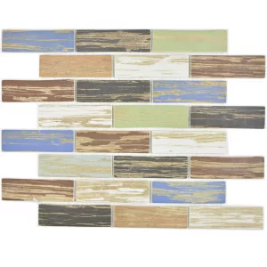 Stavmosaik Ecoglas Wood Multicolor | Ekosten.se