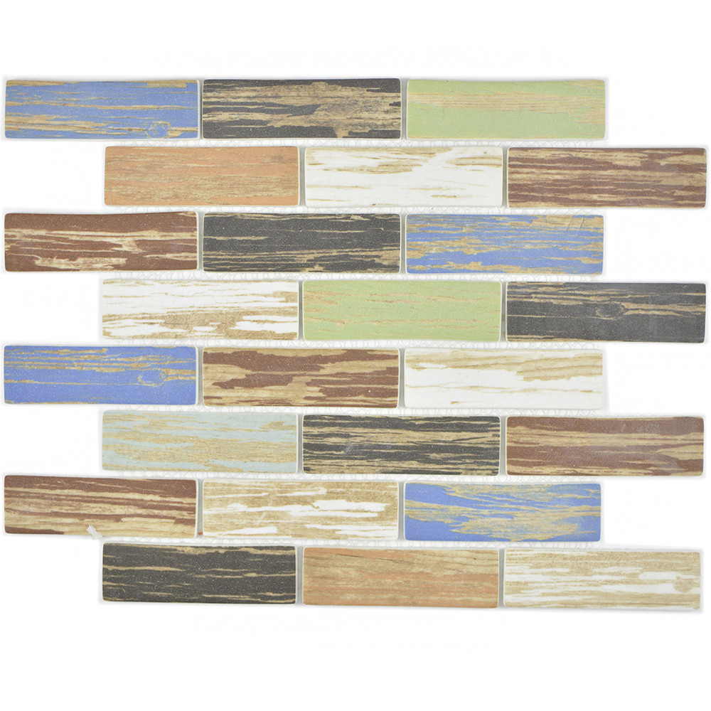 Stavmosaik Ecoglas Wood Multicolor | Ekosten.se
