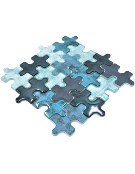 Puzzle Kristall Mosaik Grön Mix | Ekosten.se
