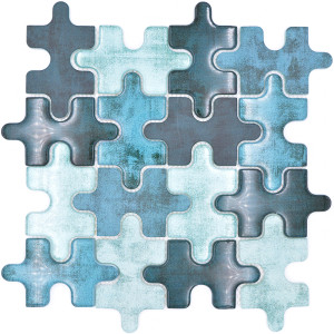 Puzzle Kristall Mosaik Grön Mix | Ekosten.se