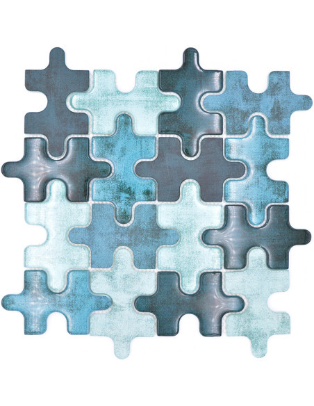 Puzzle Kristall Mosaik Grön Mix | Ekosten.se