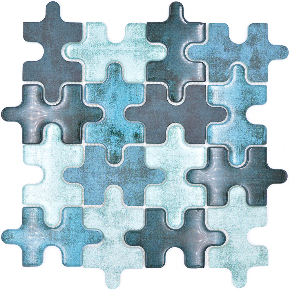 Puzzle Kristall Mosaik Grön Mix | Ekosten.se