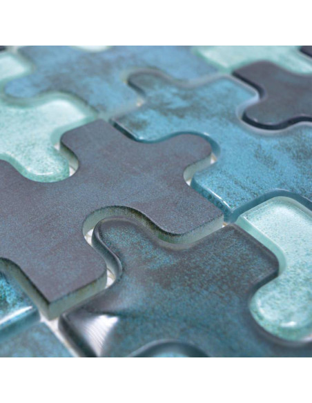 Puzzle Kristall Mosaik Grön Mix | Ekosten.se