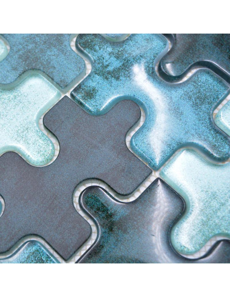 Puzzle Kristall Mosaik Grön Mix | Ekosten.se