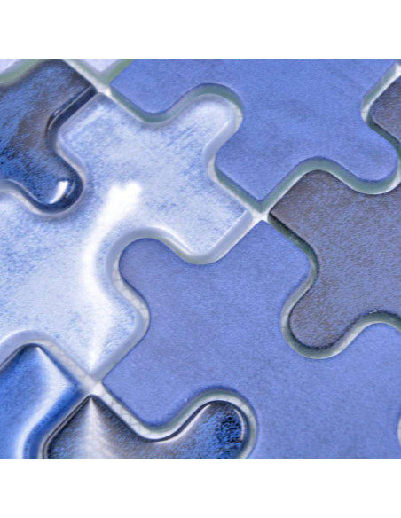 Puzzle Kristall Mosaik Blå Mix | Ekosten.se