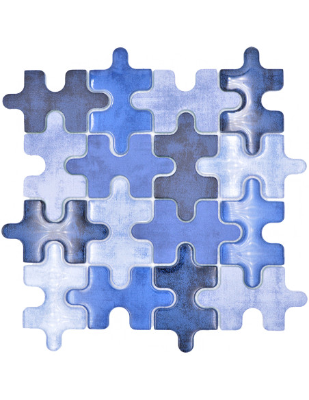 Puzzle Kristall Mosaik Blå Mix | Ekosten.se