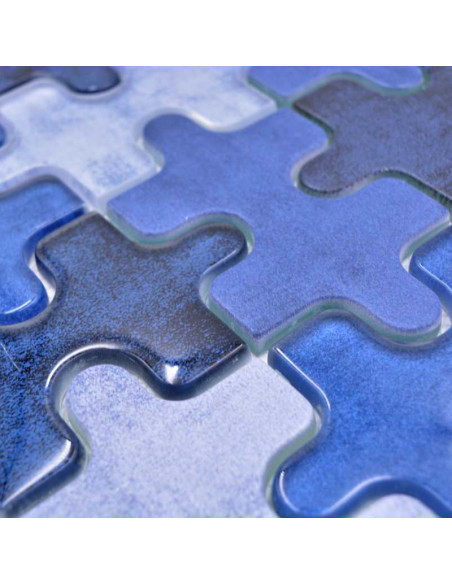Puzzle Kristall Mosaik Blå Mix | Ekosten.se