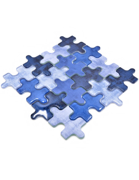 Puzzle Kristall Mosaik Blå Mix | Ekosten.se