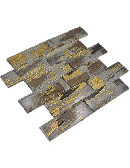 Subway Kristall Mosaik Guld | Ekosten.se