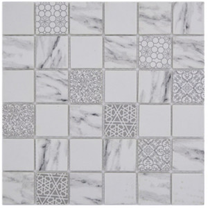 Carrara Ecoglas Mosaik | Ekosten.se