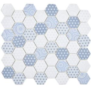 Marockansk Hexagon Ecoglas Mosaik | Ekosten.se