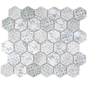 Hexagon Marockansk Klinker Mosaik Blå | Ekosten.se