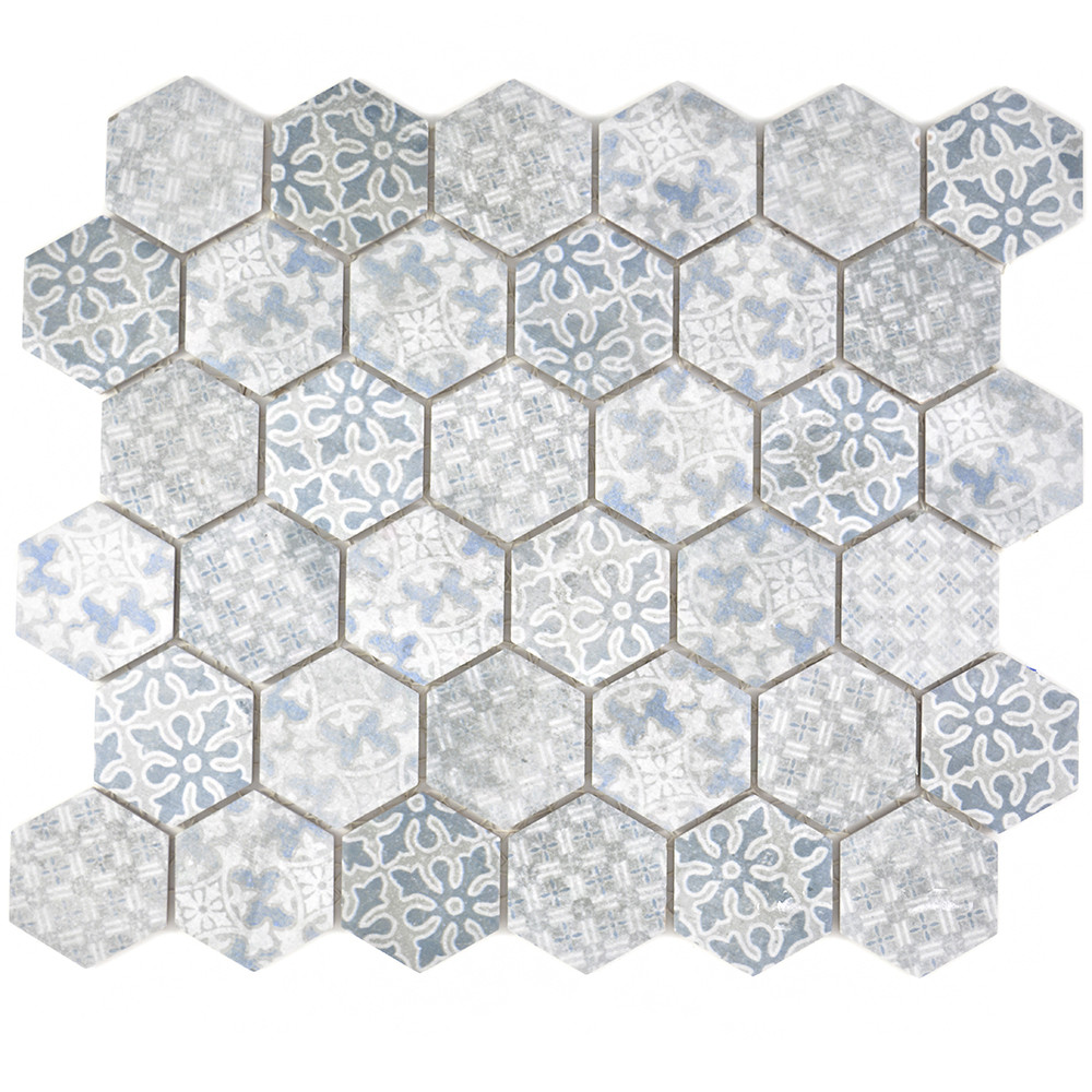 Hexagon Marockansk Klinker Mosaik Blå | Ekosten.se
