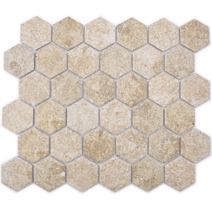Hexagon Klinkermosaik Beige Granit | Ekosten.se