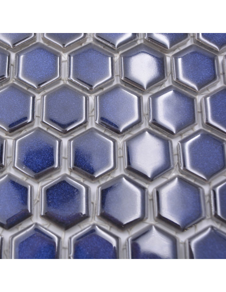 Kobolt Blå Hexagon Mosaik Blank | Ekosten.se