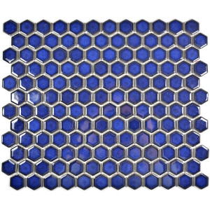 Kobolt Blå Hexagon Mosaik Blank | Ekosten.se