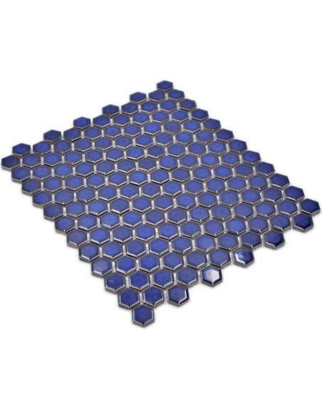 Kobolt Blå Hexagon Mosaik Blank | Ekosten.se