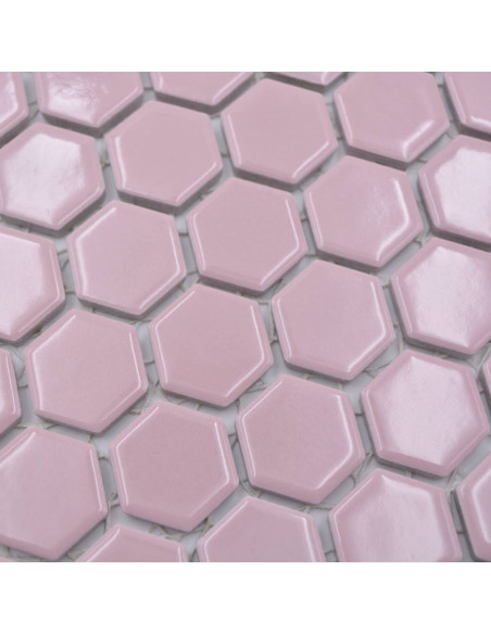 Rosa Hexagon Mosaik Blank | Ekosten.se
