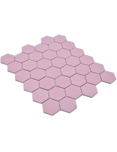 Hexagon Klinker Mosaik Rosa Matt | Ekosten.se