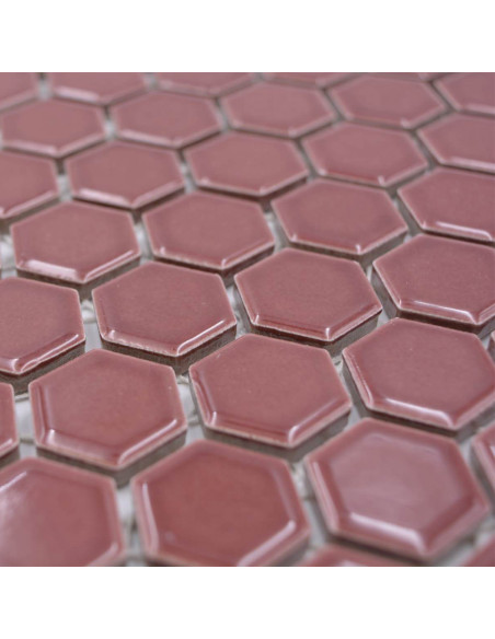 Röd Hexagon Mosaik Blank | Ekosten.se