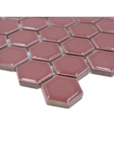 Röd Hexagon Mosaik Blank | Ekosten.se