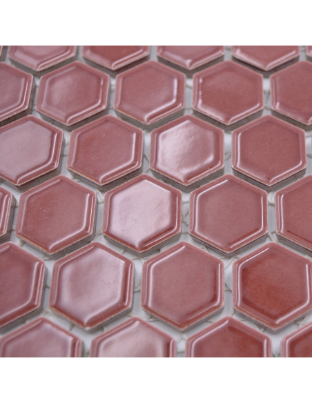 Röd Hexagon Mosaik Blank | Ekosten.se