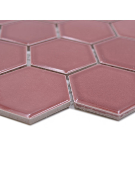 Hexagon Mosaik Röd Blank | Ekosten.se