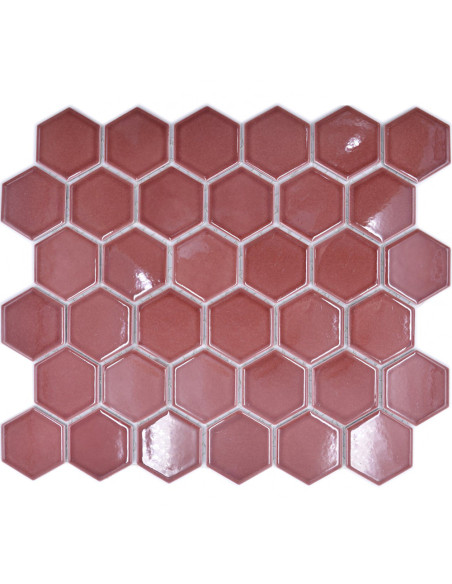 Hexagon Mosaik Röd Blank | Ekosten.se