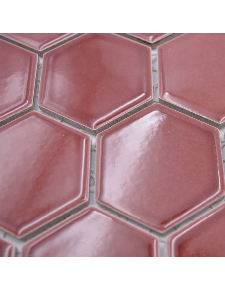 Hexagon Mosaik Röd Blank | Ekosten.se