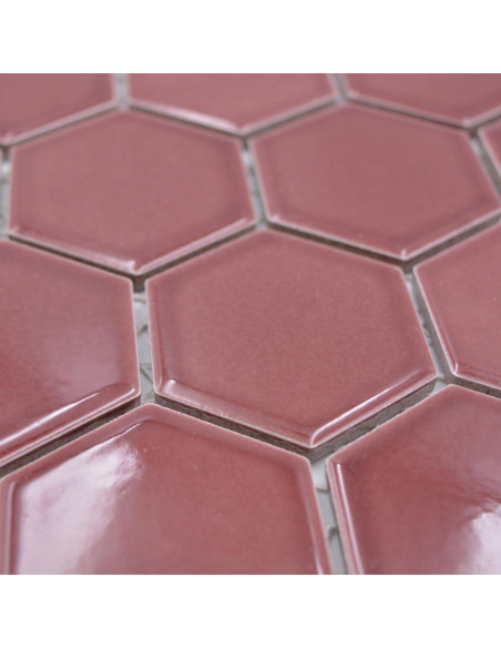 Hexagon Mosaik Röd Blank | Ekosten.se