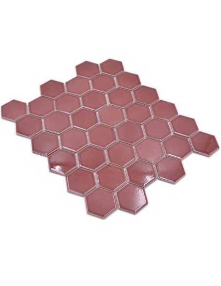 Hexagon Mosaik Röd Blank | Ekosten.se