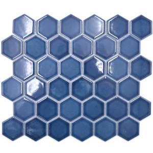 Hexagon Mosaik Blå Blank | Ekosten.se