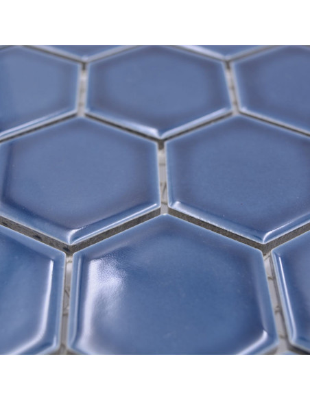 Hexagon Mosaik Blå Blank | Ekosten.se