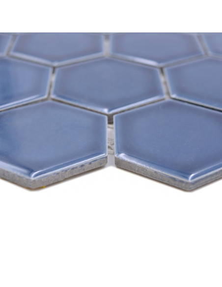 Hexagon Mosaik Blå Blank | Ekosten.se