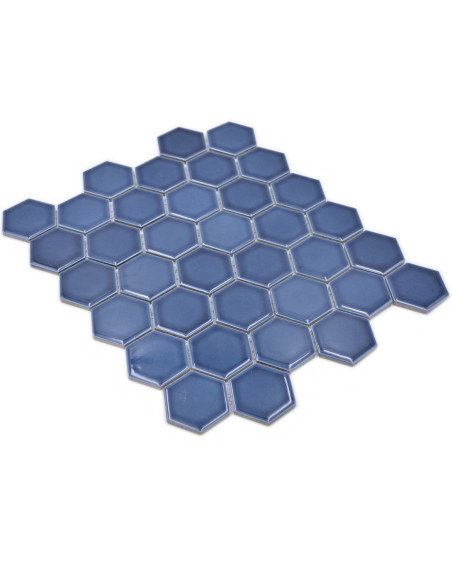 Hexagon Mosaik Blå Blank | Ekosten.se